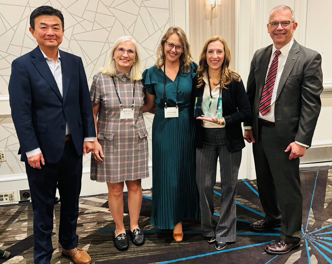 CAEP 2025 award representatives from the University of Louisiana Monroe School of Education are pictured accepting the 2025 Frank Murray Leadership Recognition for Continuous Improvement