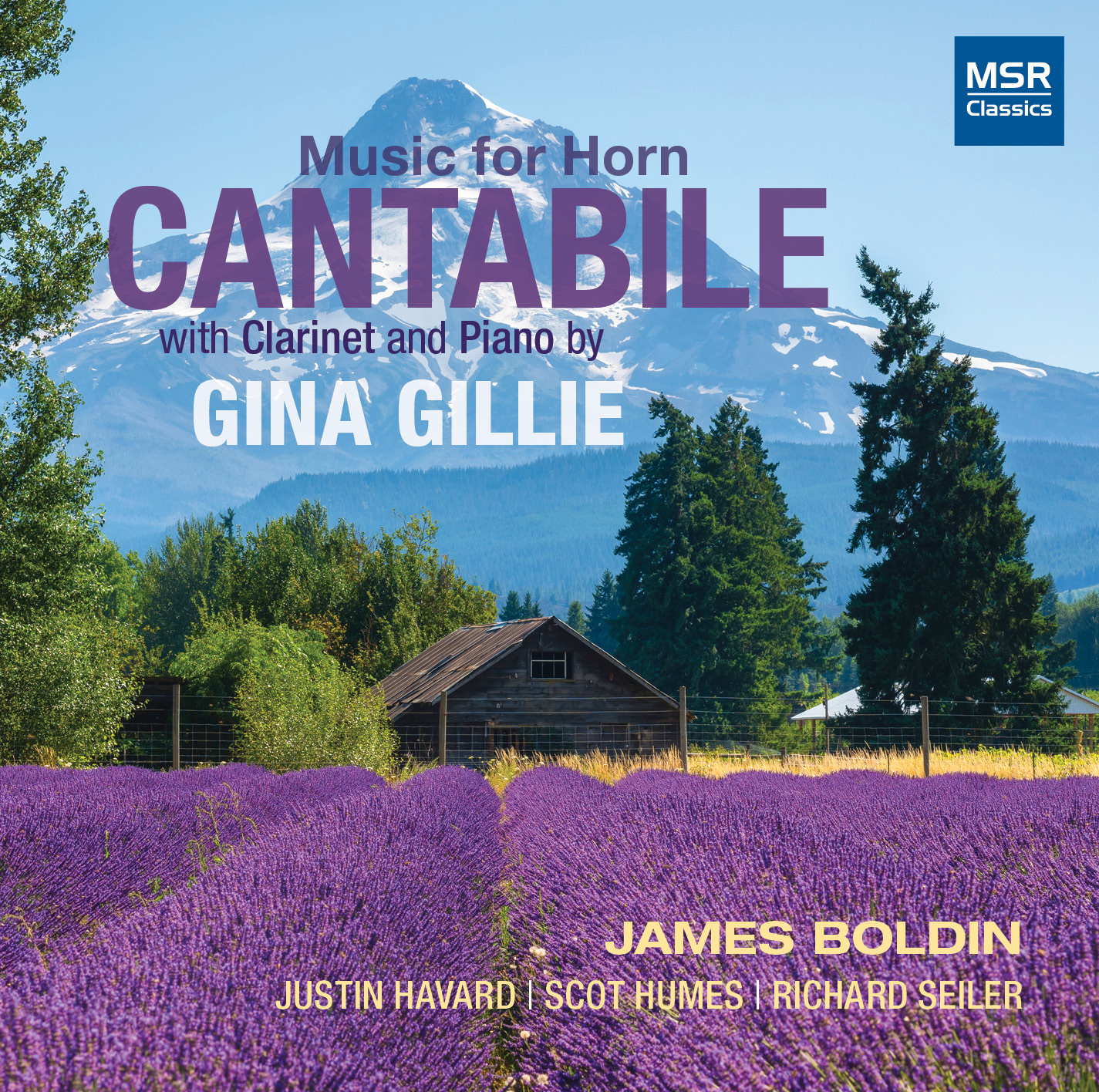 Cantabile: Music for Horn with Clarinet and Piano by Gina Gillie, with James Boldin, horn and other musicians.