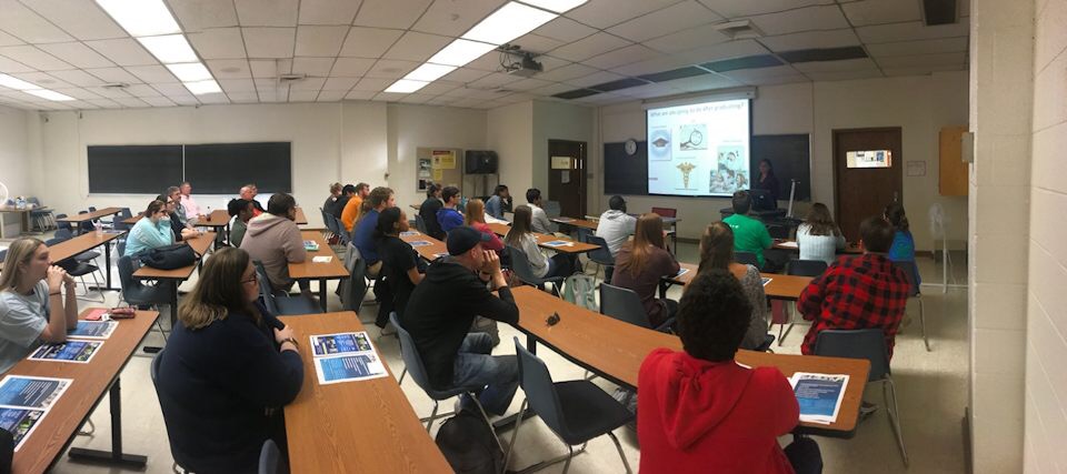 Toxicology classroom lecture in Sugar Hall