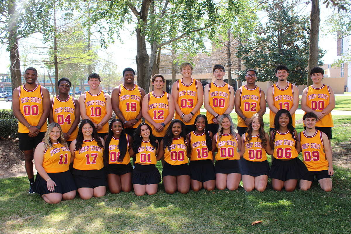 group photo of smiling prep staff