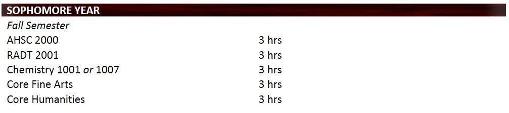 sophomore fall semester