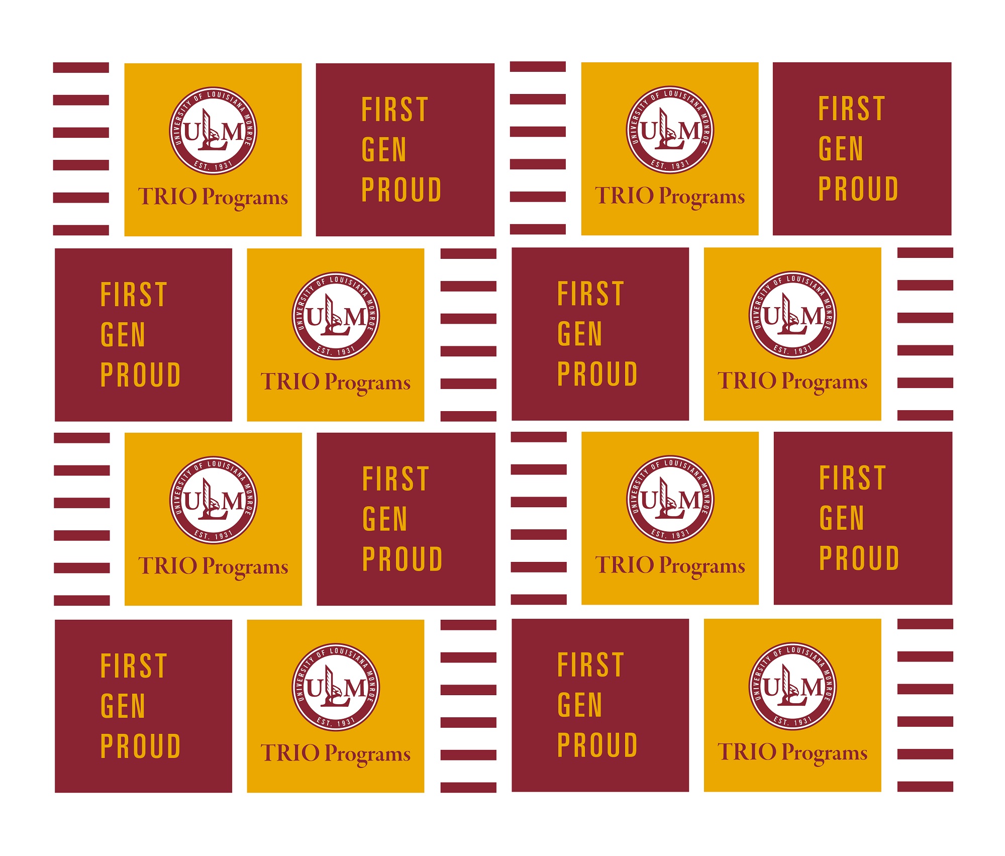 TRIO programs First Gen Proud repetitive background