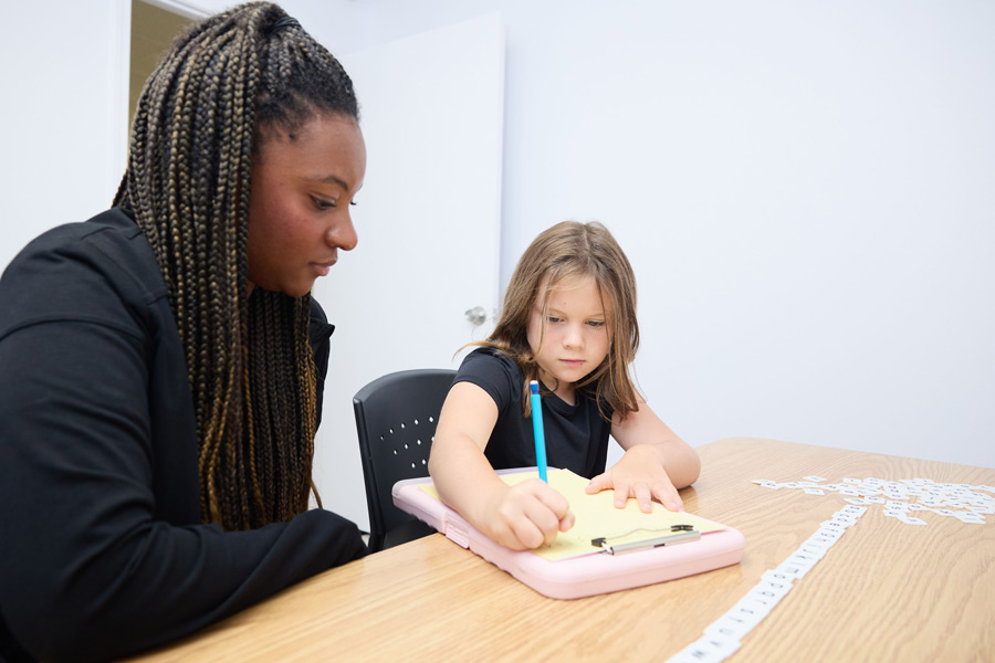 child literacy client receiving services